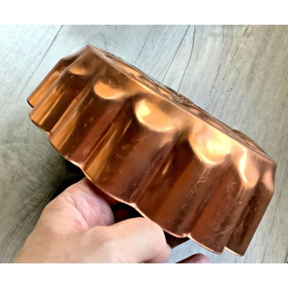 Tagus Portugal Copper Fruit Mold Tin Cake Jelly Lined Cordon Bleu Mold Italy Set